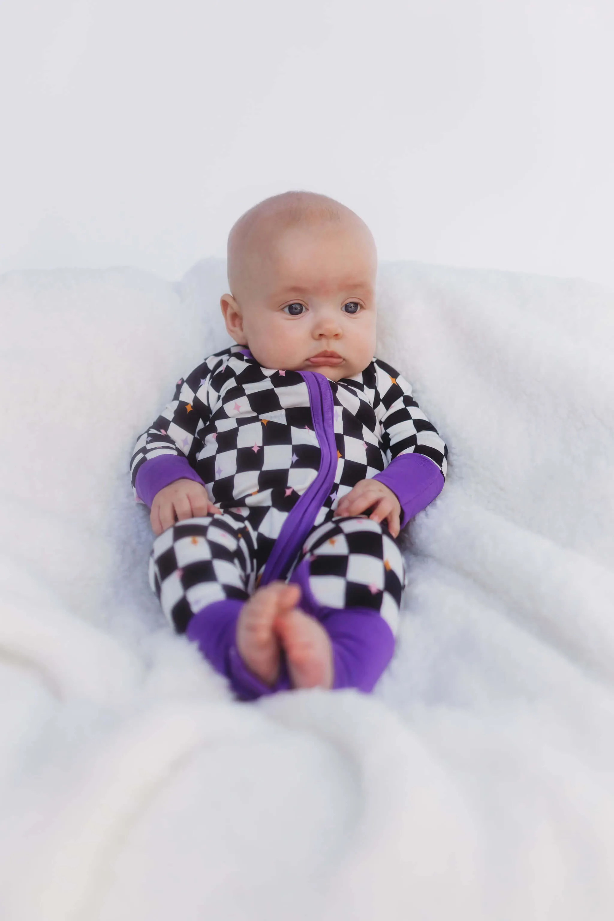 𝐒𝐀𝐋𝐄! 𝟓𝟎% 𝐎𝐅𝐅!  Bamboo Baby Pajamas - Double Zipper - Longies - Checkered Magic