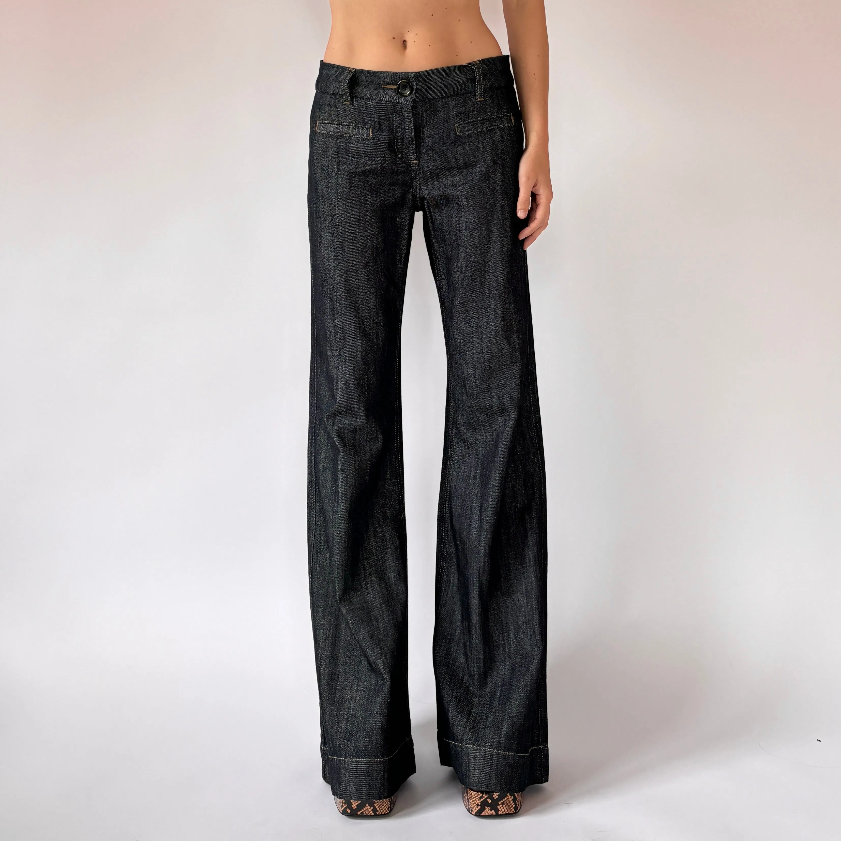 2000s Dark Wash Flare Jeans (S)