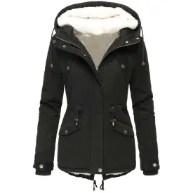 2019 New Parkas Female Women Winter Coat Thickening Cotton Winter Jacket Womens black faux fur Outwear Parkas for Women Winter