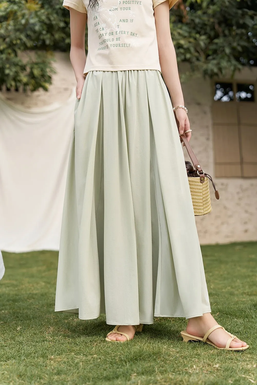 A Line Maxi Skirt for Women