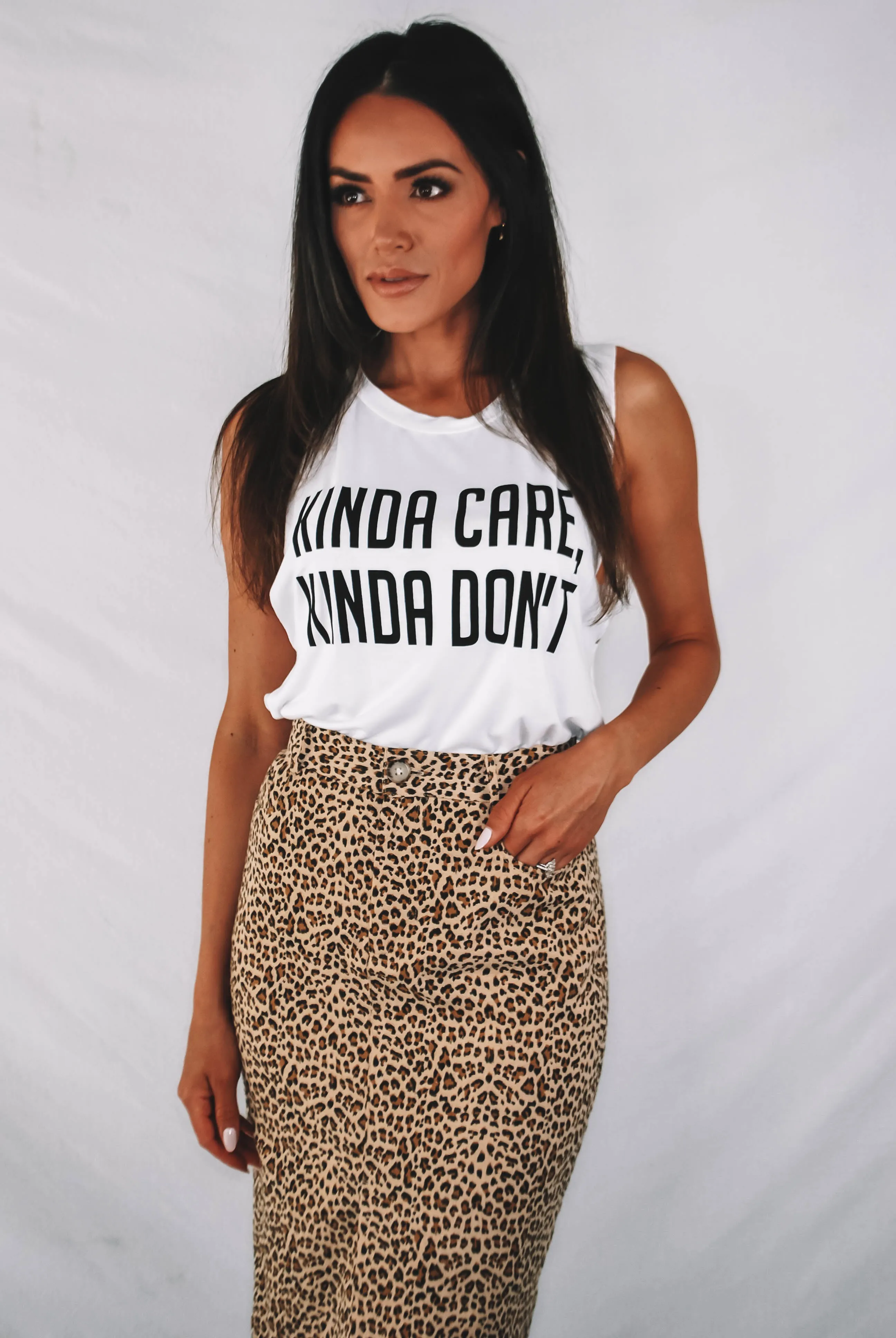 Alma Leopard Midi Skirt