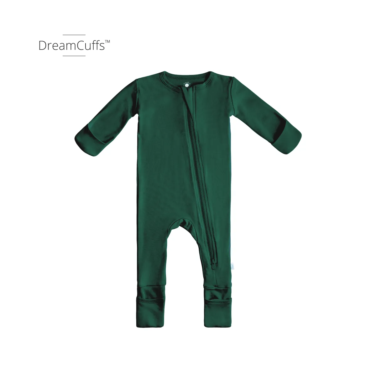 Baby Bamboo Pajamas w/ DreamCuffs™: 0 - 3 Months / Forest Green