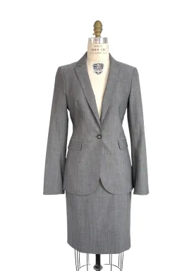 BANANA REPUBLIC Women's medium grey wool one button suit w/ knee length skirt, 6