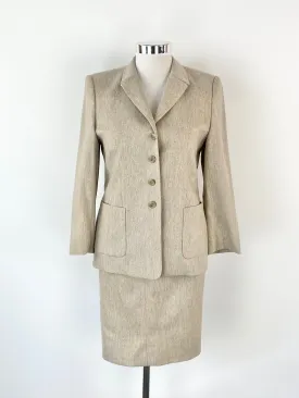 Basler Oatmeal Wool Blend Two Piece - AU12