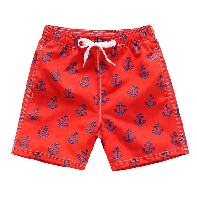 Beach Cartoon And Quick-Drying Shorts For Kids Boys