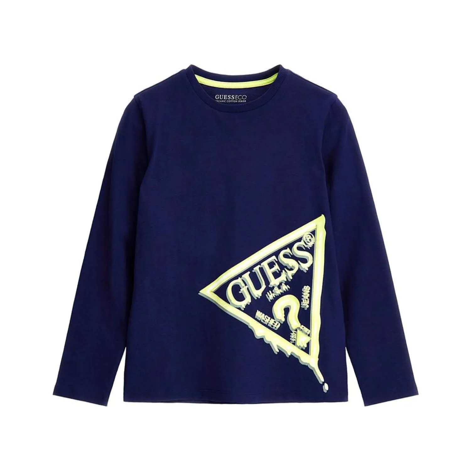 Big Boys Cotton Jersey with Screen Print Triangle Logo T-shirt