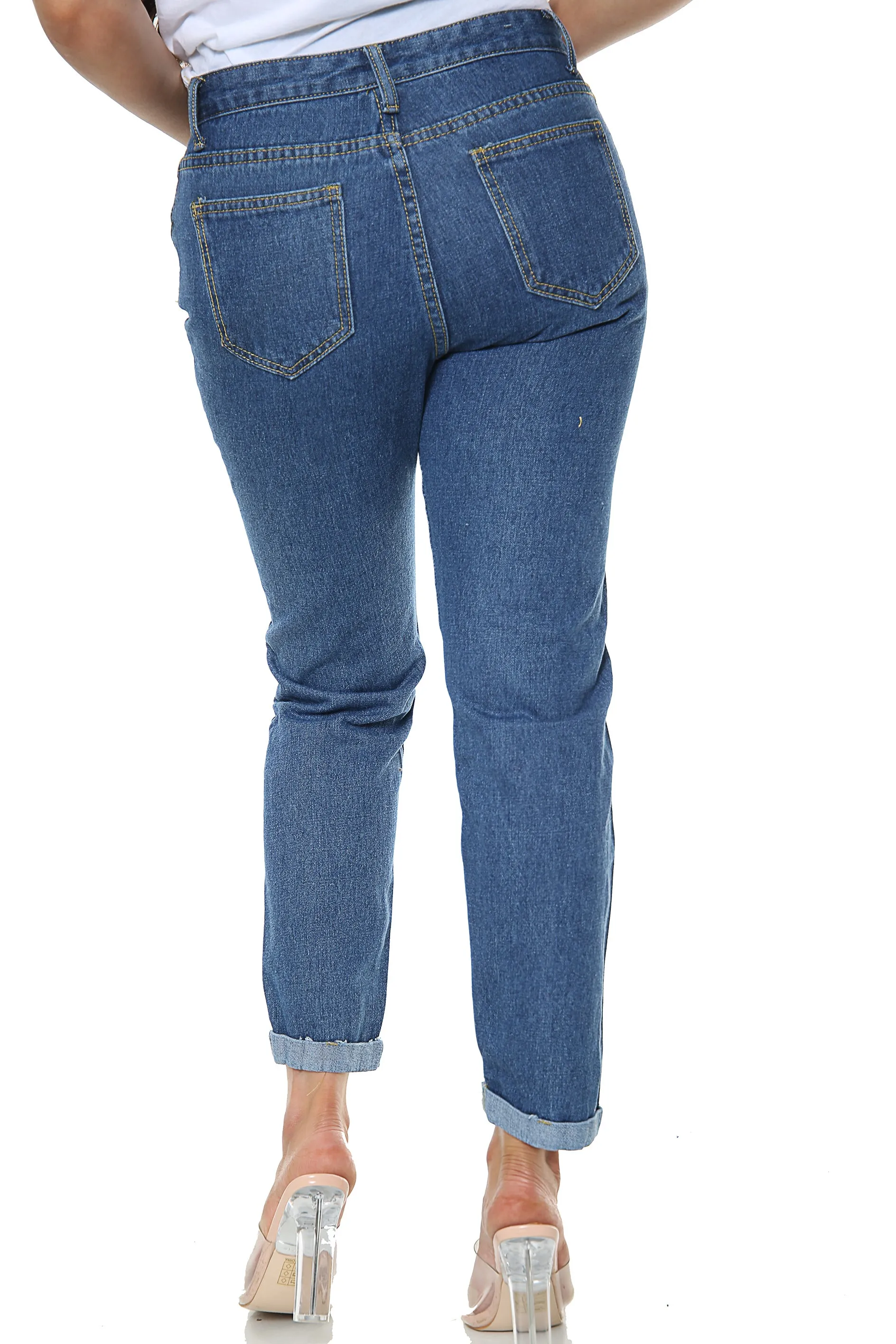 Blue Boyfriend Jeans