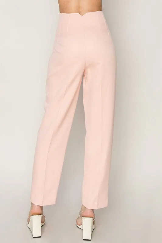 Blush Straight Leg Cropped Pants