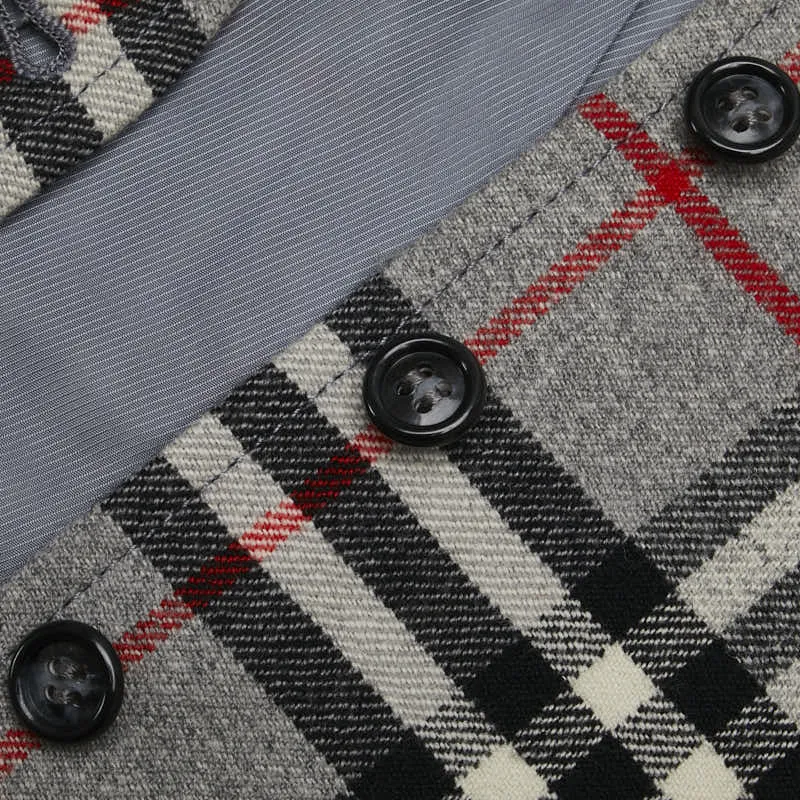 Burberry Nova Check Wool Vest Gray Multicolor