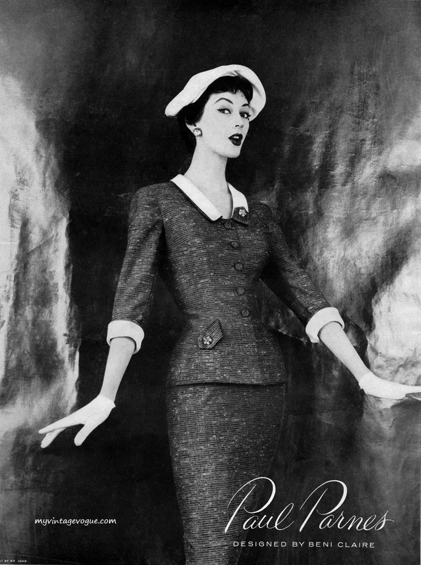 Catalina-1 - 1950s retro suit with pencil skirt