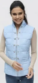 Ciao Milano Celia Puffer Vest Powder Blue