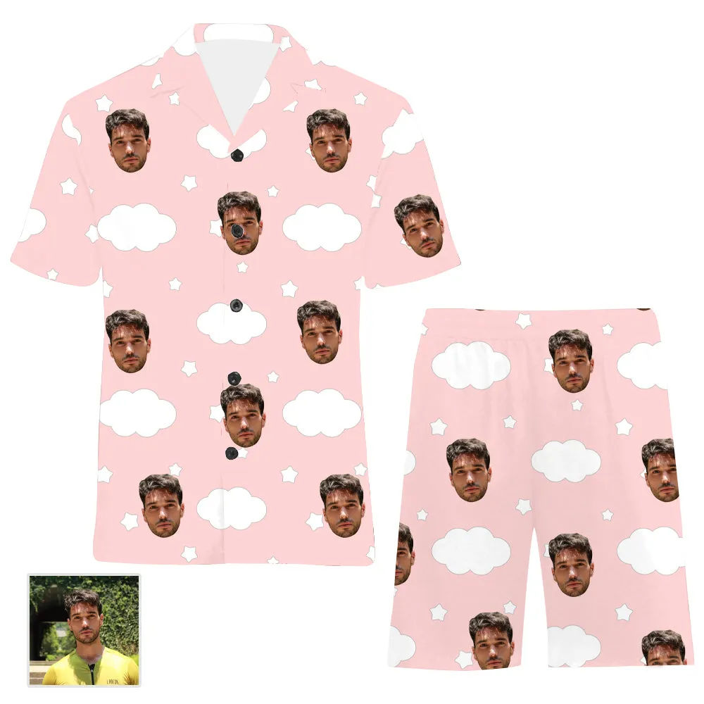 Couples Home Wear Pajamas Clouds and Stars Printing Custom Exclusive Avatar