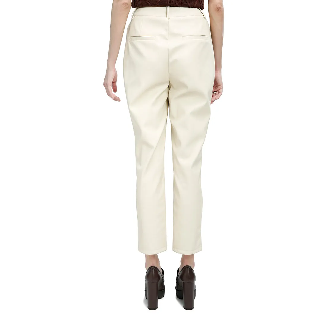 Cream Straight Pants