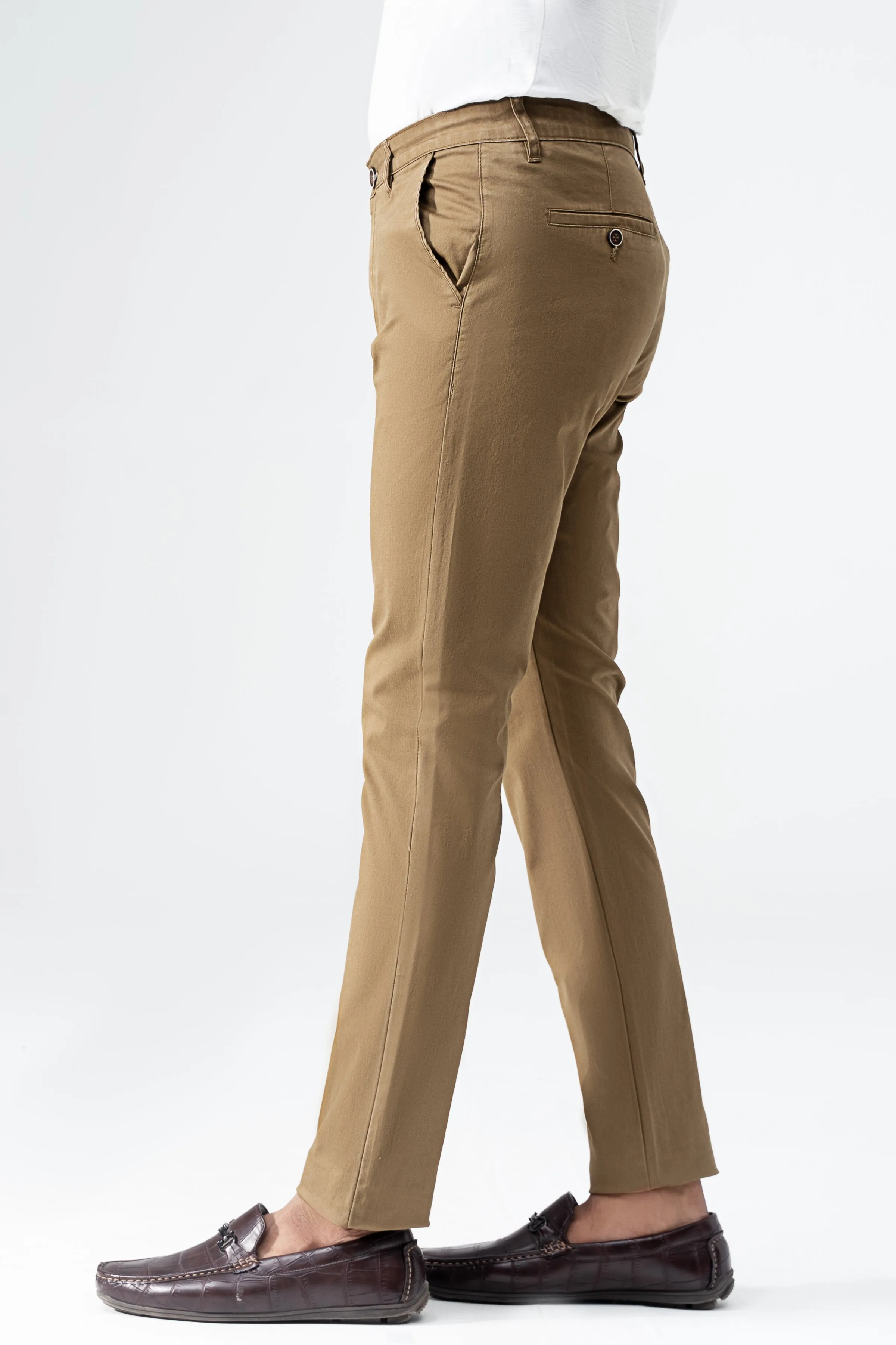 CROSS POCKET TWILL SLIMFIT PANT DARK KHAKI