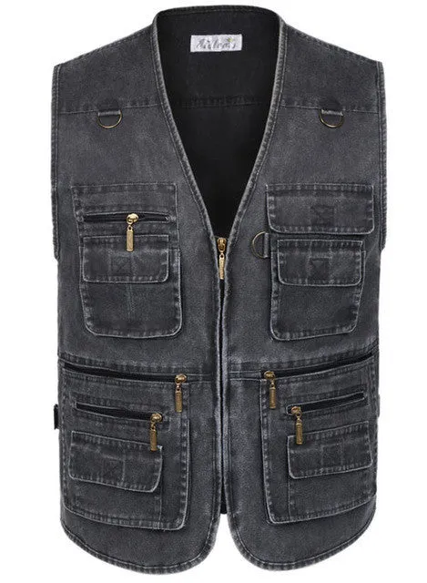 Denim Vest Jean Sleeveless Jacket