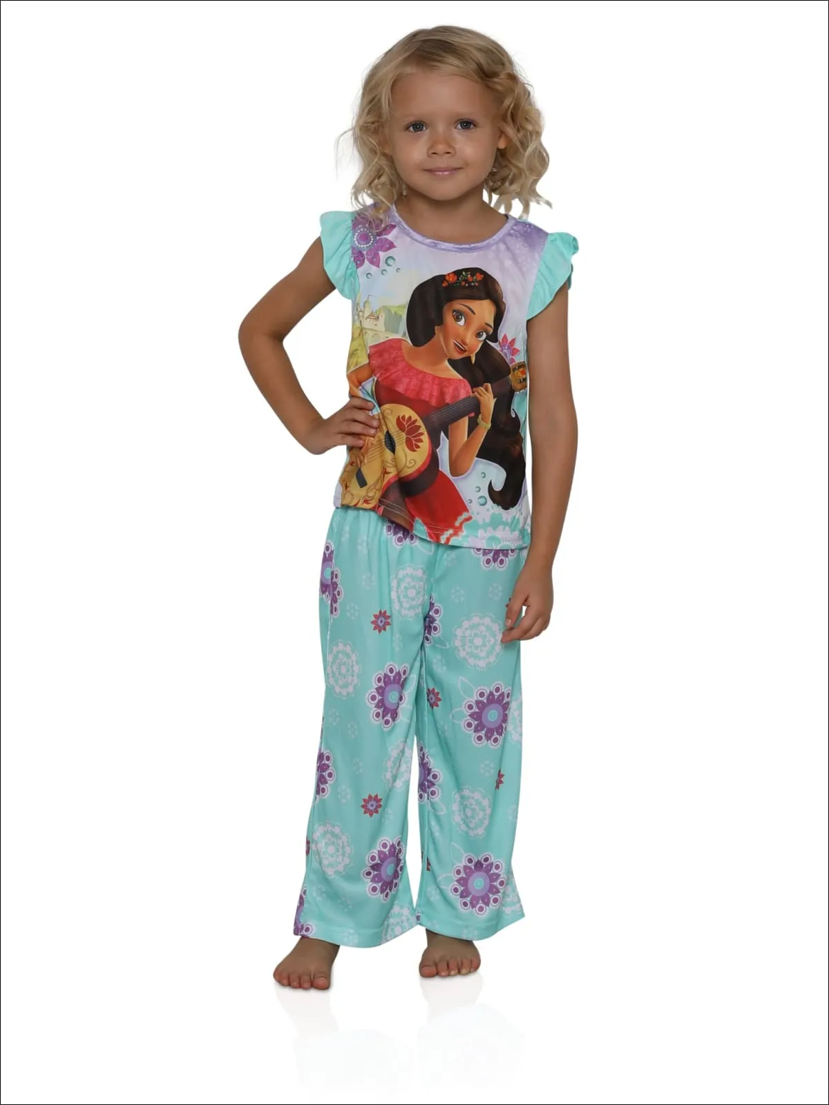 Disney Elena of Avalor Girls' 2-Piece Pajamas - mint multi