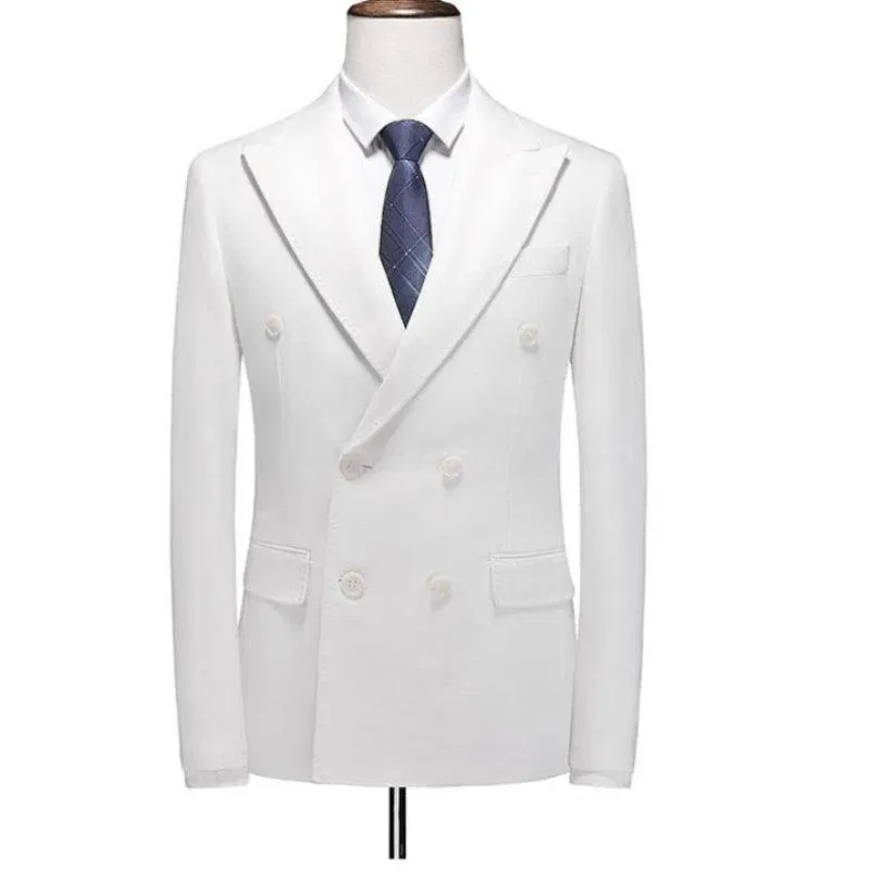 Double-Breasted 3-Piece Men Suit - Groom & Business