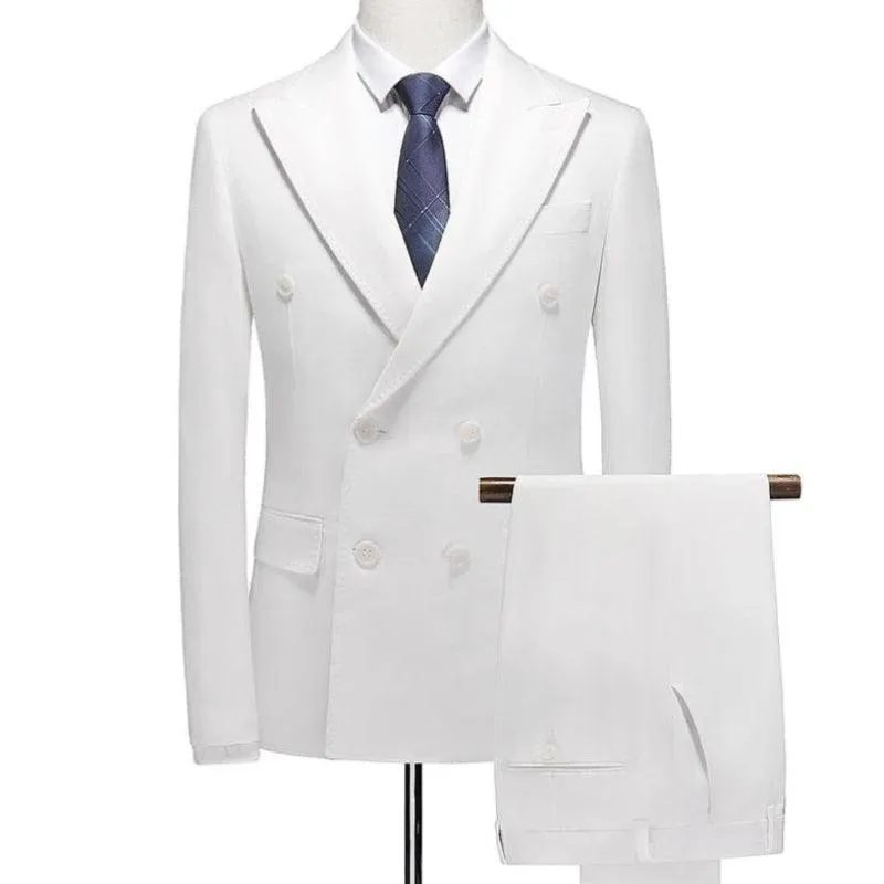 Double-Breasted 3-Piece Men Suit - Groom & Business