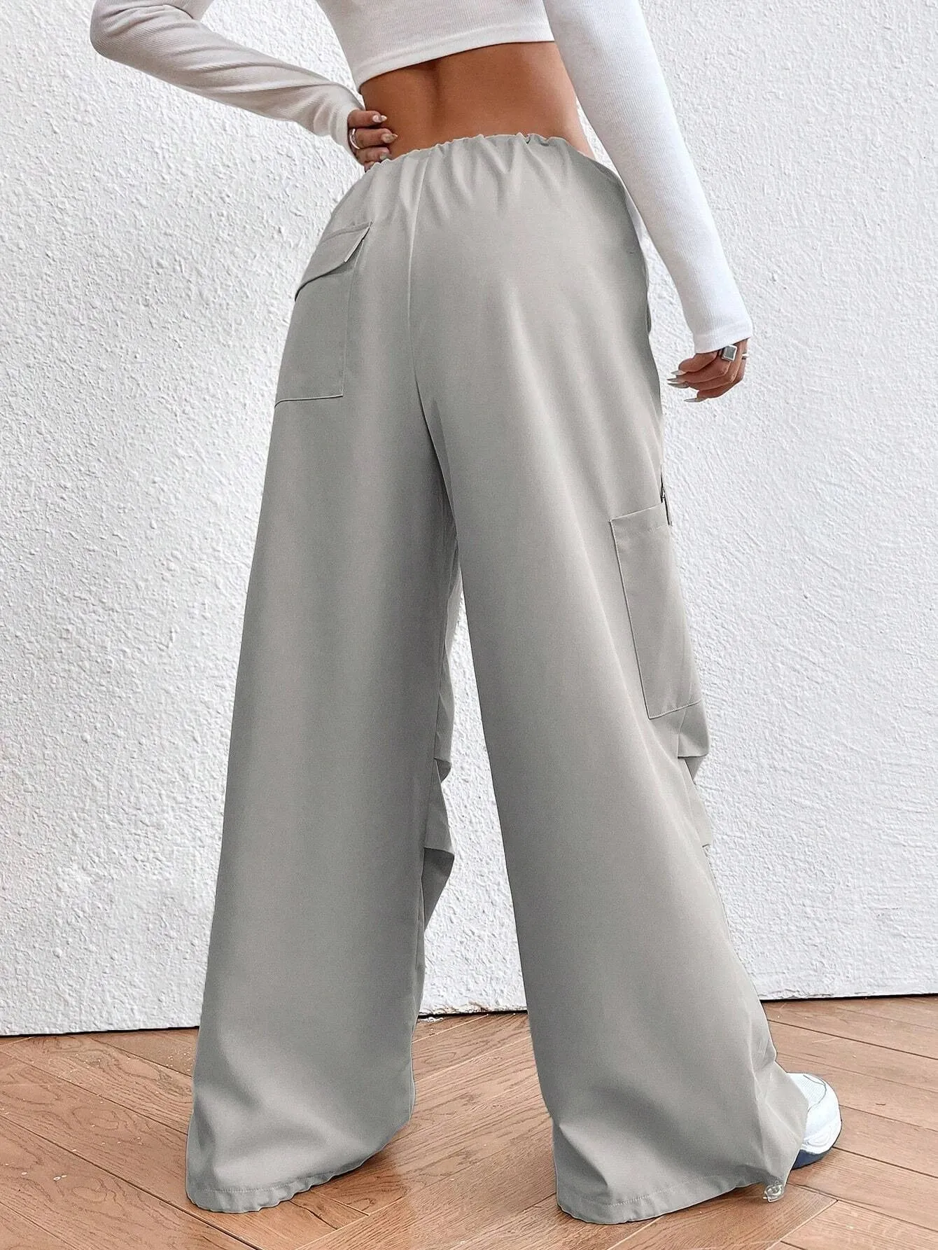 Drop Waist Regular Fit Parachute Pants