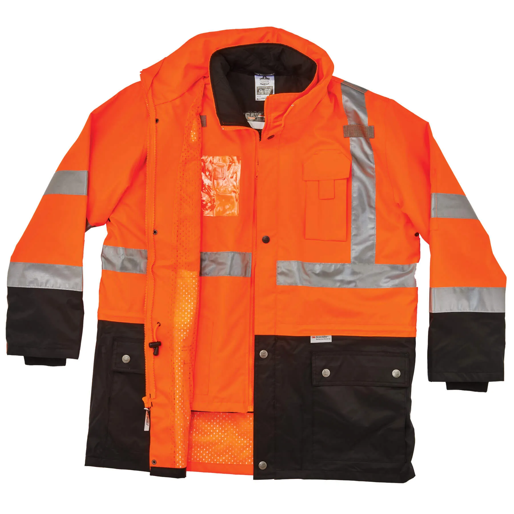 Ergodyne 25552 GloWear 8388 Type R Class 3/2 Thermal Jacket Kit, Small, HV Orange