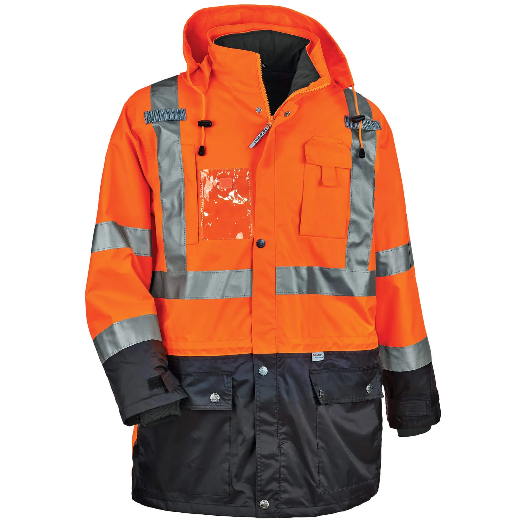 Ergodyne 25552 GloWear 8388 Type R Class 3/2 Thermal Jacket Kit, Small, HV Orange