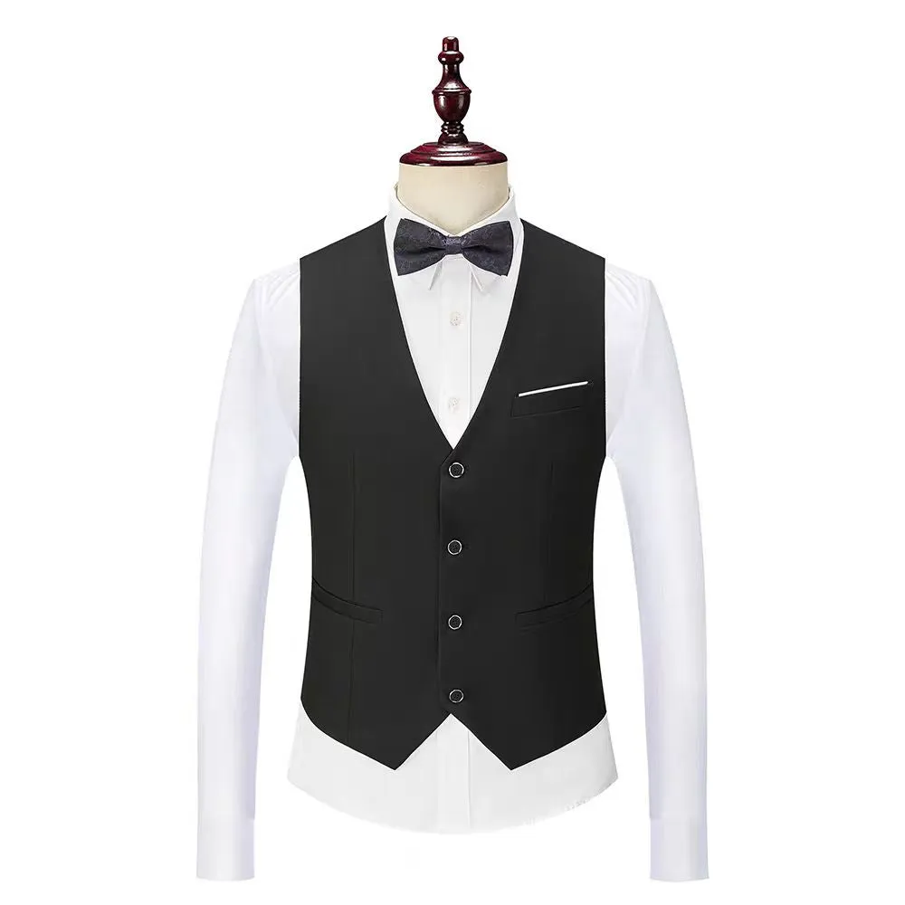 Fashion 3 Pieces Mens Suit Flat Shawl Lapel Tuxedos (Blazer vest Pants)