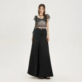 Flared Bottom High Waist Skirt