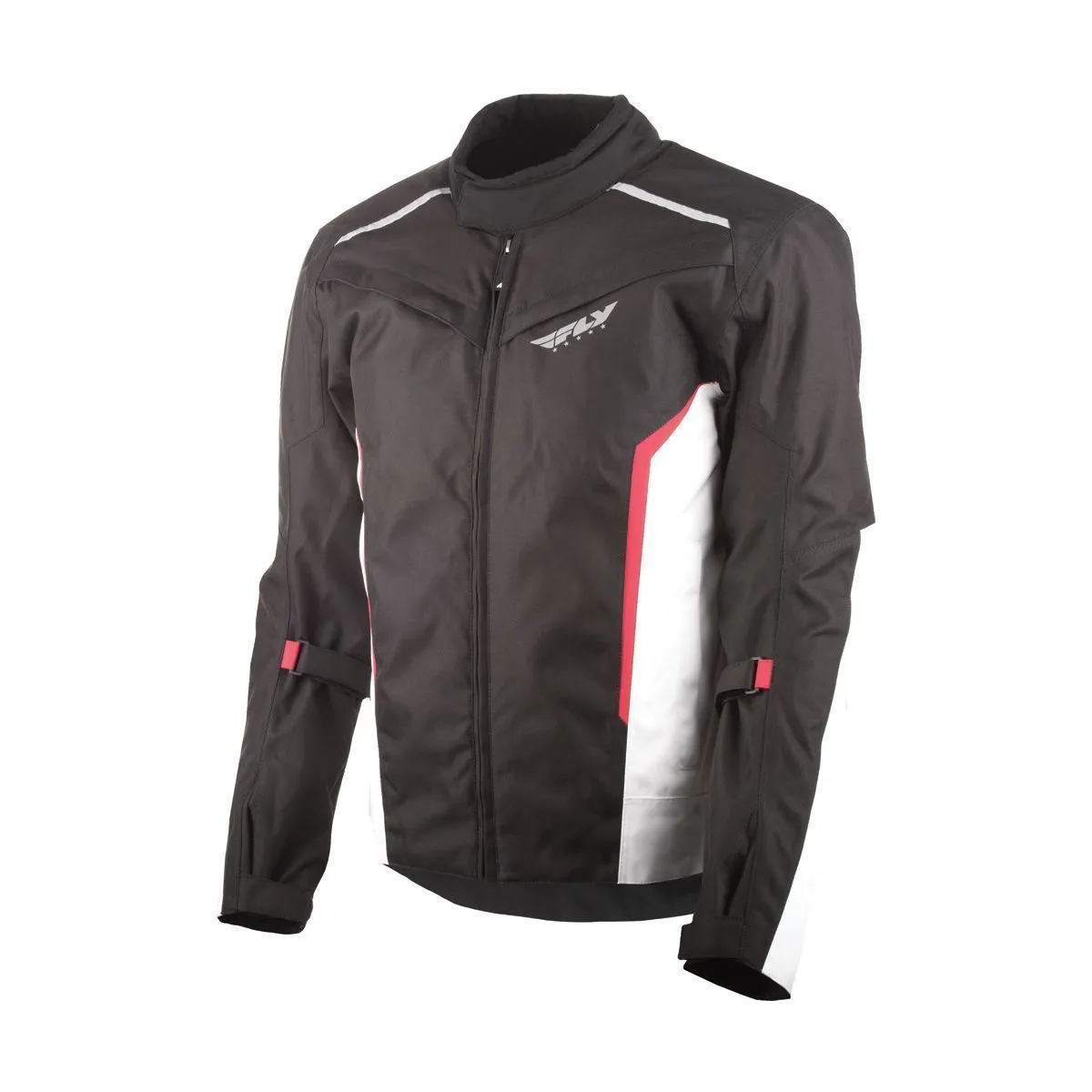 Fly Racing Baseline Men's Black/White/Red Textile Jacket