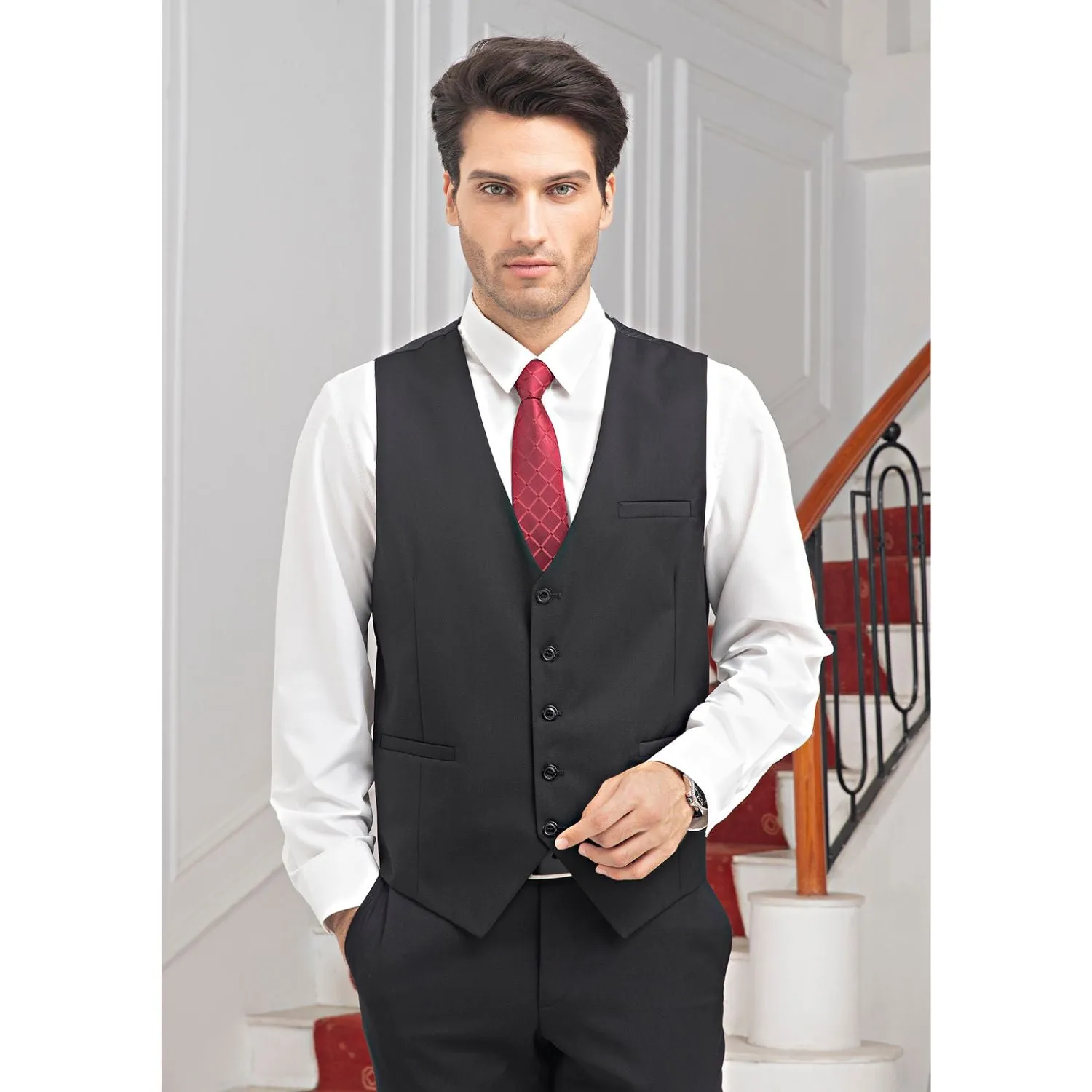 Formal Suit Vest - BLACK