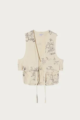 Fowl Vest - Natural Animal Print 6.5oz Flat Twill