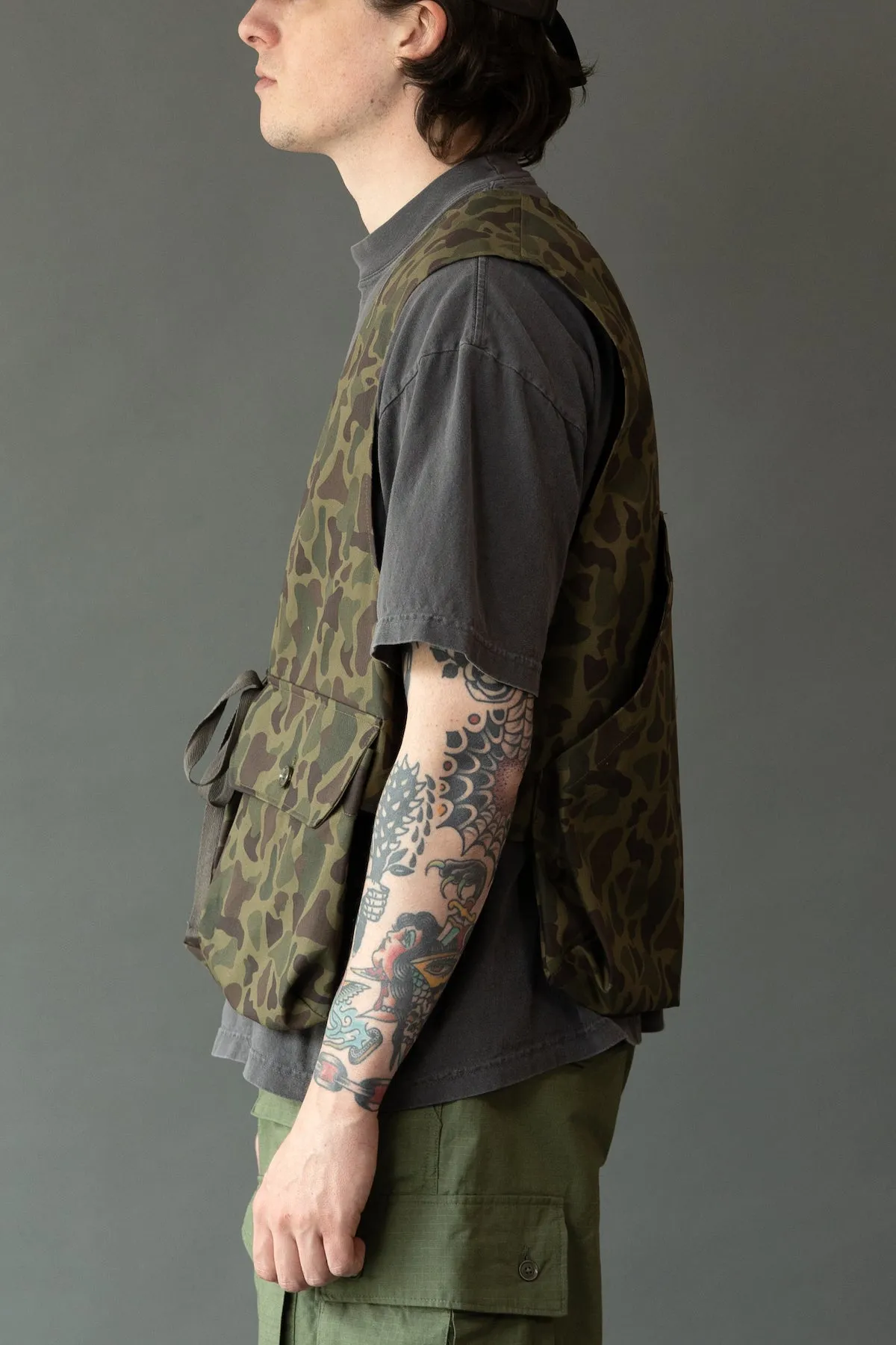 Fowl Vest - Olive Camo 6.5oz Flat Twill