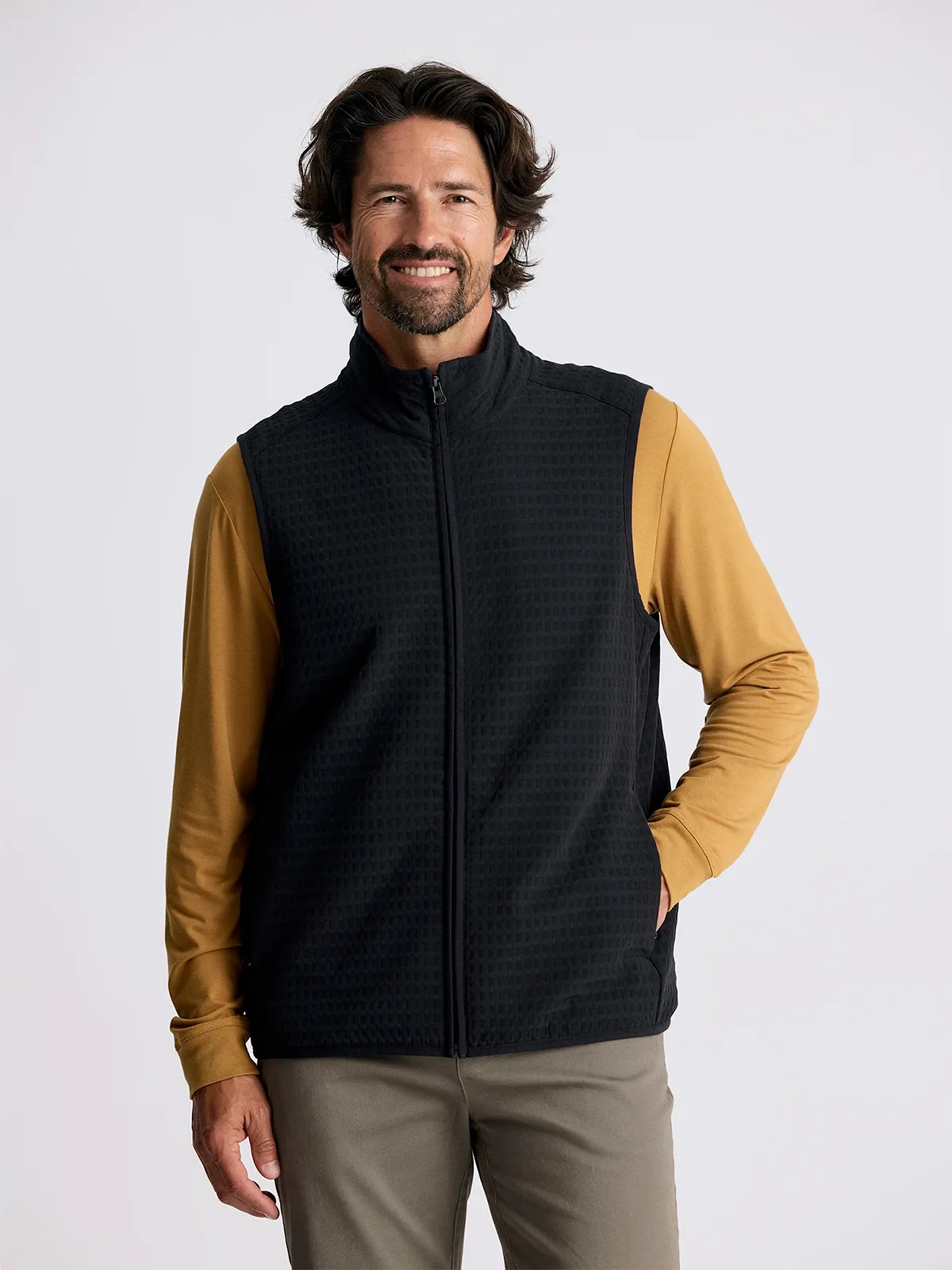 Free Fly Men's Gridback Fleece Vest - BLACK