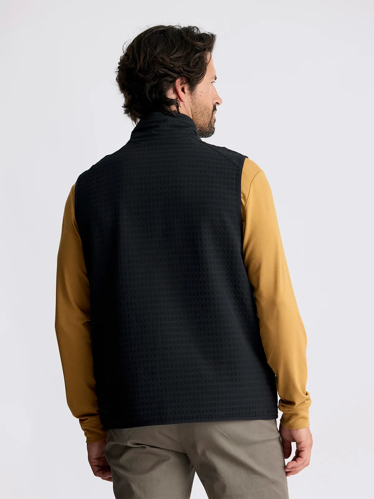 Free Fly Men's Gridback Fleece Vest - BLACK