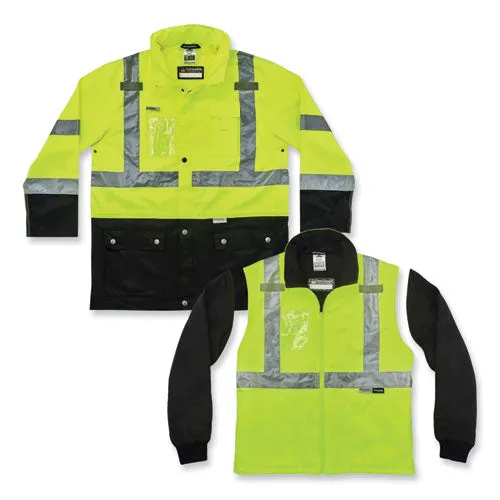 Glowear 8388 Class 3/2 Hi-vis Thermal Jacket Kit, 2x-large, Lime, Ships In 1-3 Business Days