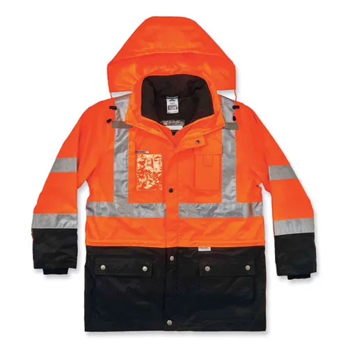 Glowear 8388 Class 3/2 Hi-vis Thermal Jacket Kit, X-large, Orange, Ships In 1-3 Business Days