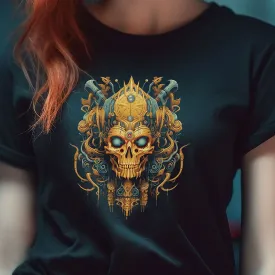 Goldener KI-Gott T-Shirt | T-Shirt für Sci-Fi und Cyberpunk Fans