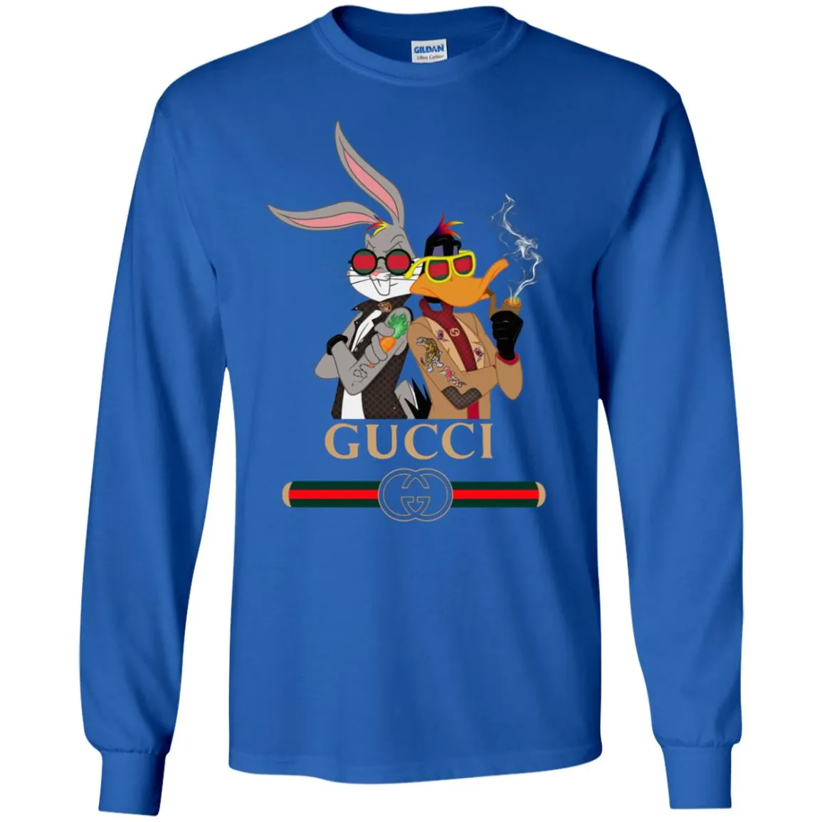 Gucci Trending T-shirt Rabbit And Donald T-shirt Men Long Sleeve Shirt