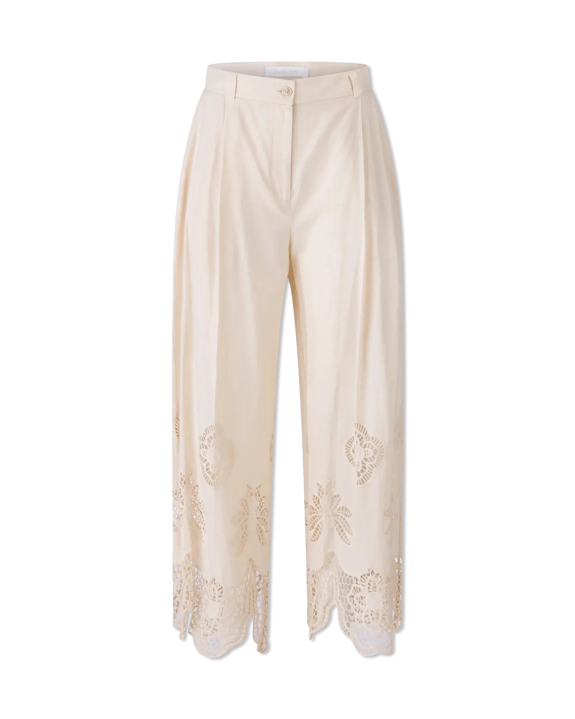 Guipure Trim Voile Pants