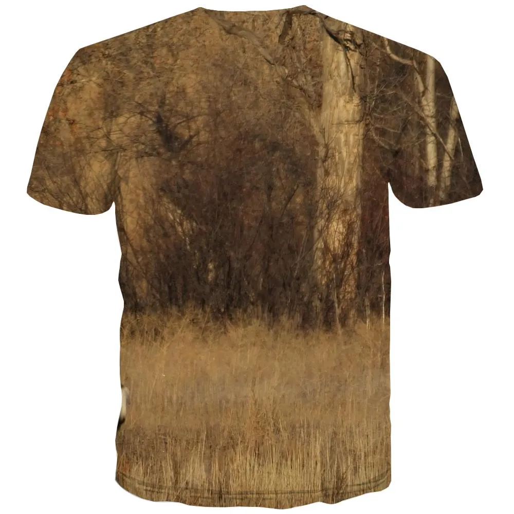 Hunting T-shirt Men Jungle T-shirts 3d Deer Shirt Print Shooter Tshirts Cool Camouflage Tshirts Casual