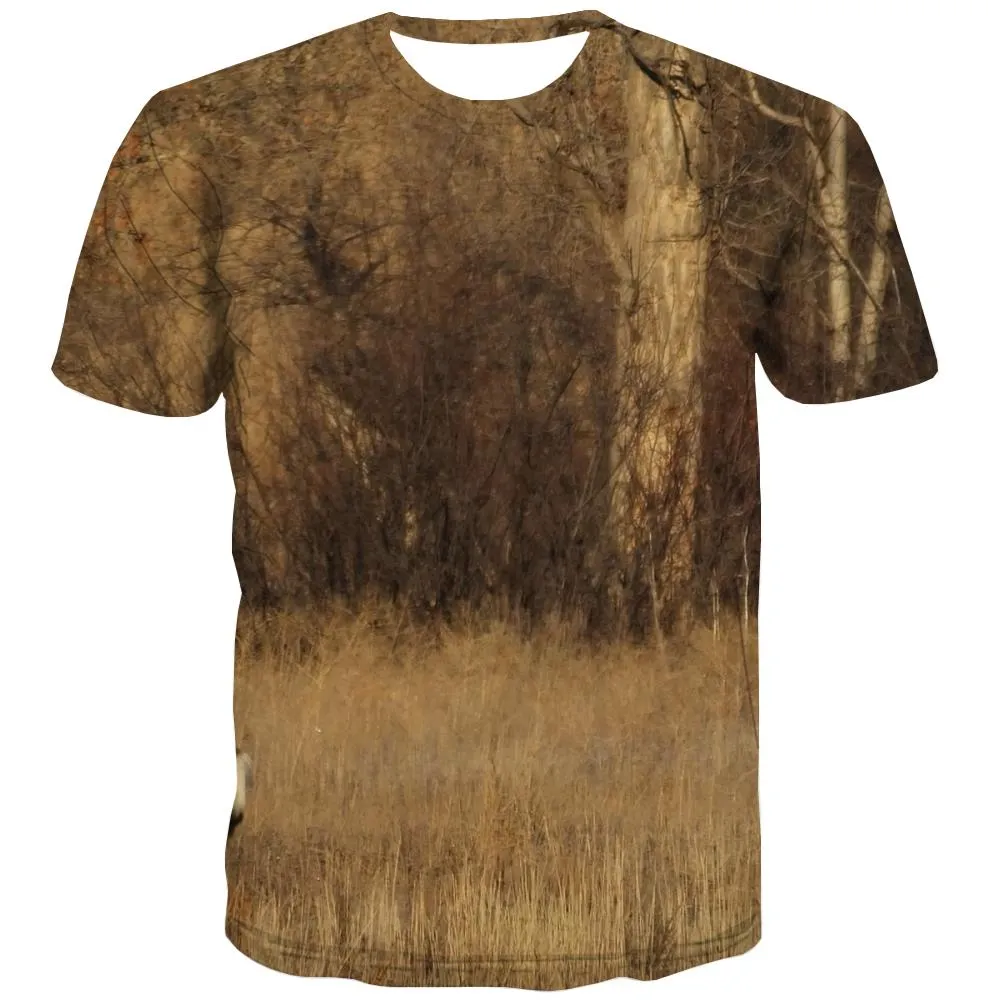 Hunting T-shirt Men Jungle T-shirts 3d Deer Shirt Print Shooter Tshirts Cool Camouflage Tshirts Casual