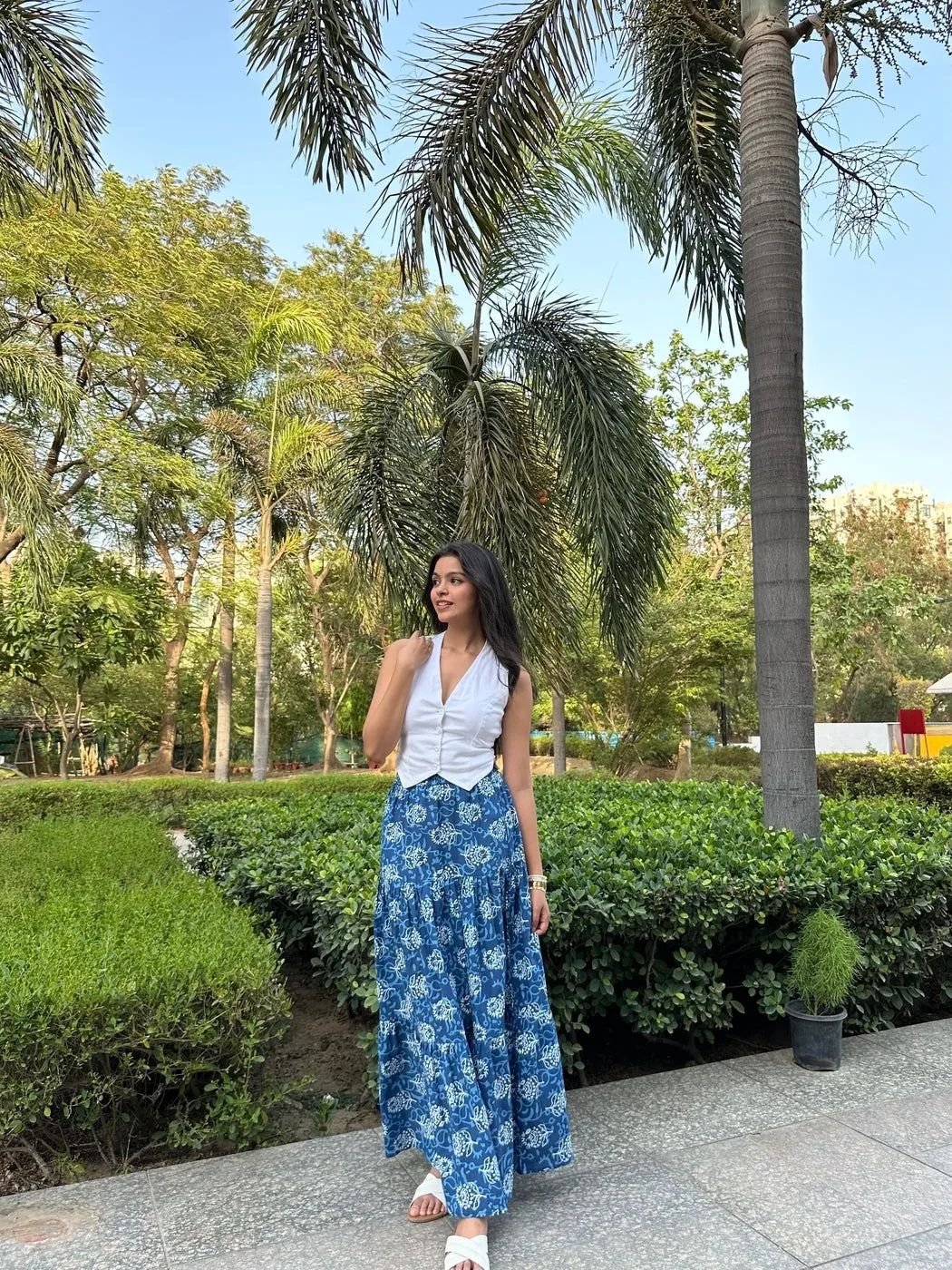 Indigo Maxi Skirt