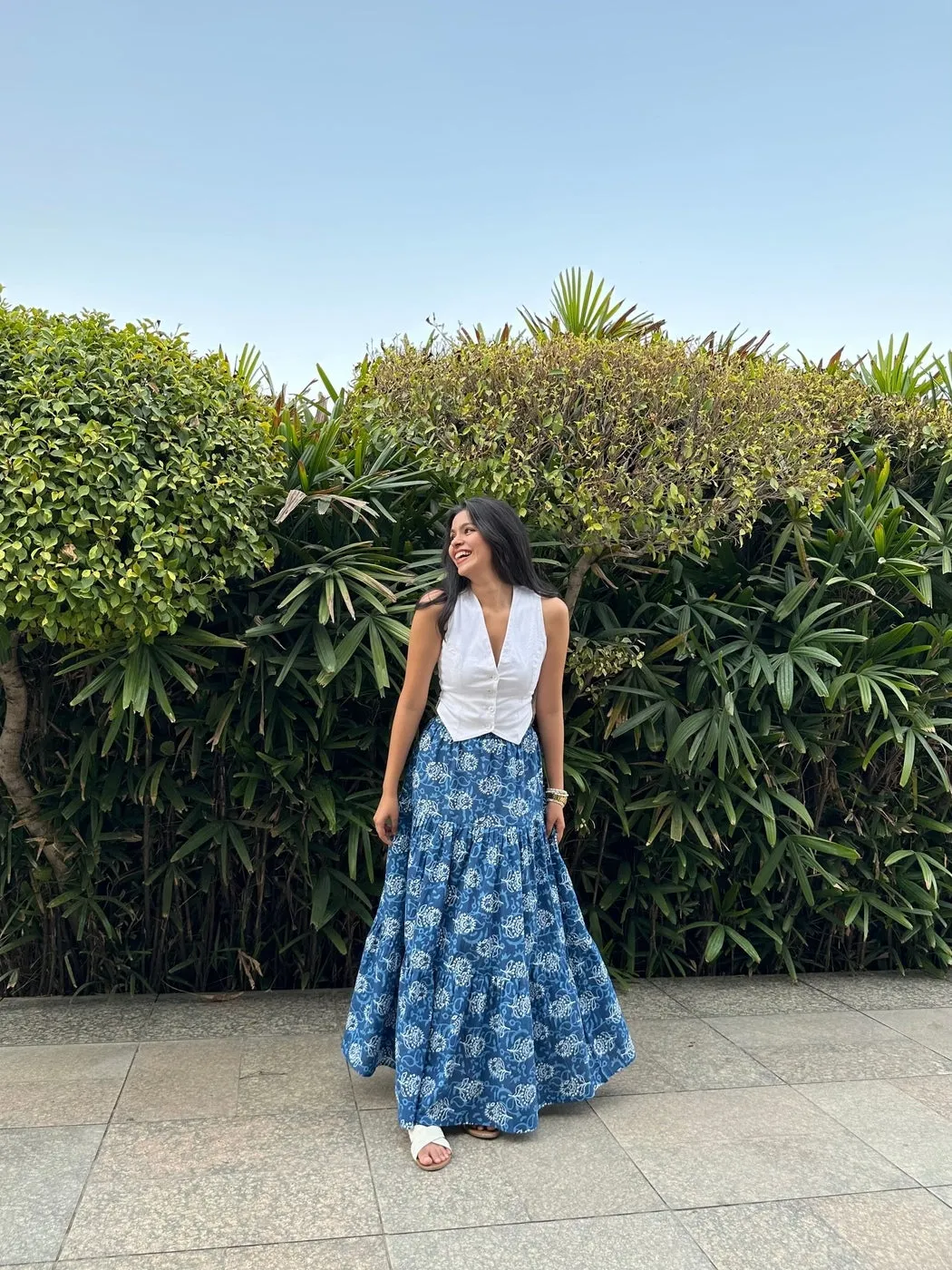 Indigo Maxi Skirt