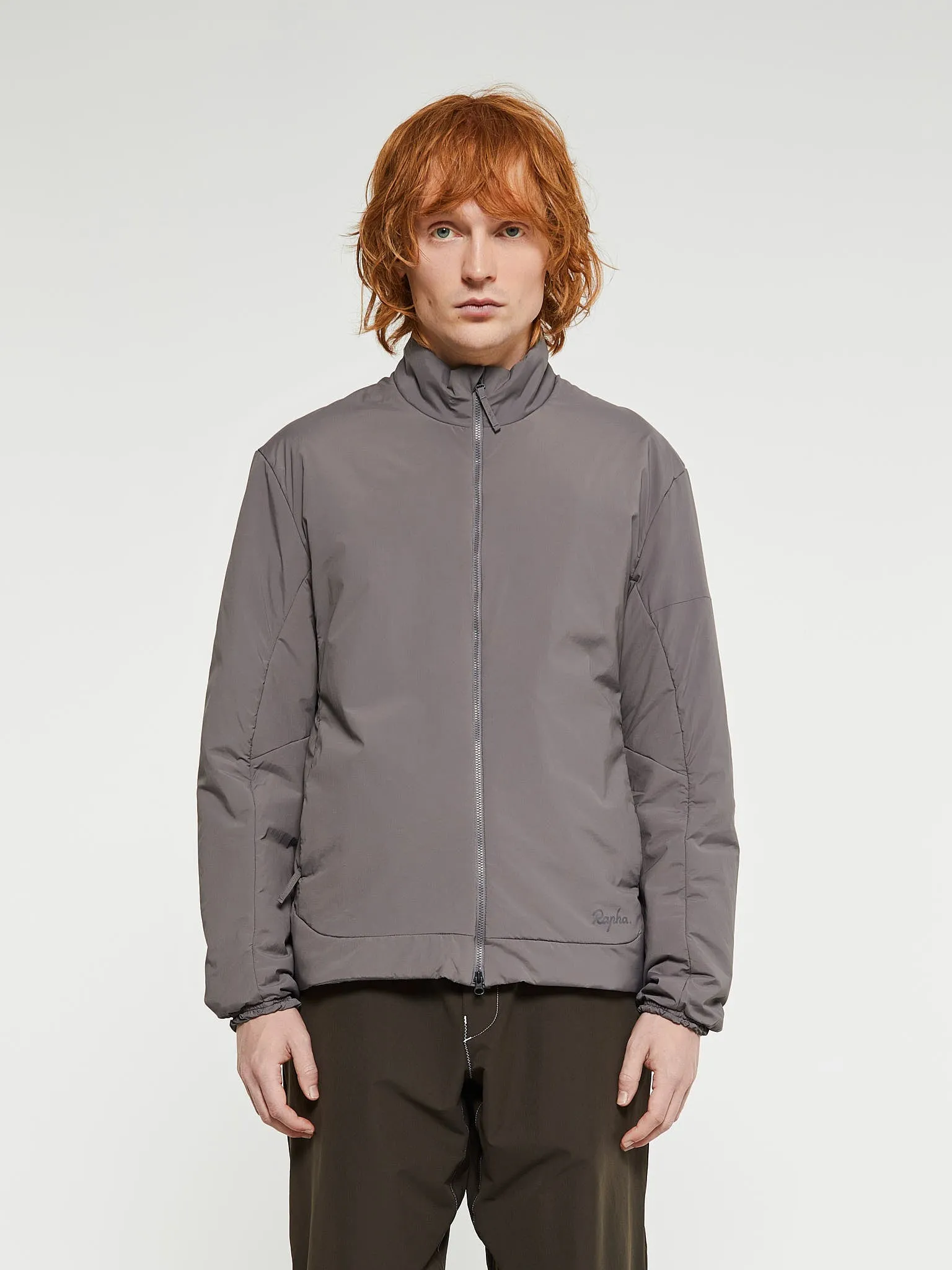 Insulated Jacket in Mushroom and Grey