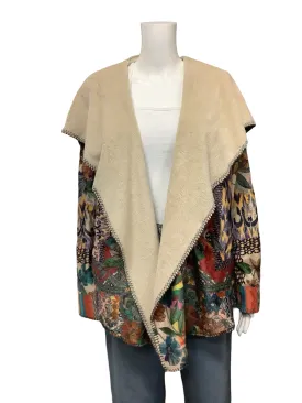 Johnny Was Biya Betzy Print Sherpa Jacket Size: S