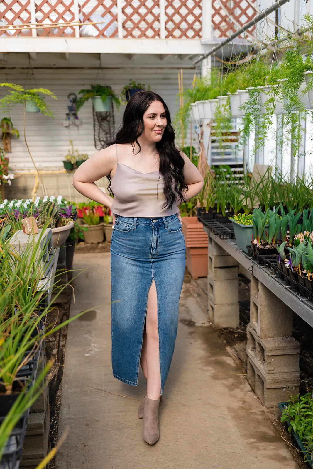 Joliet Denim Maxi Skirt