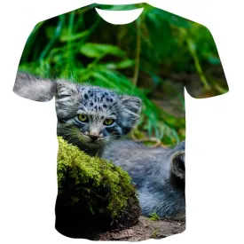 kitten shirt 3D shirt cat man Cool art costume pet