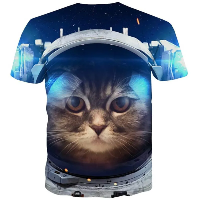 kitten tshirt 3D shirt cat Cool pet art costume men