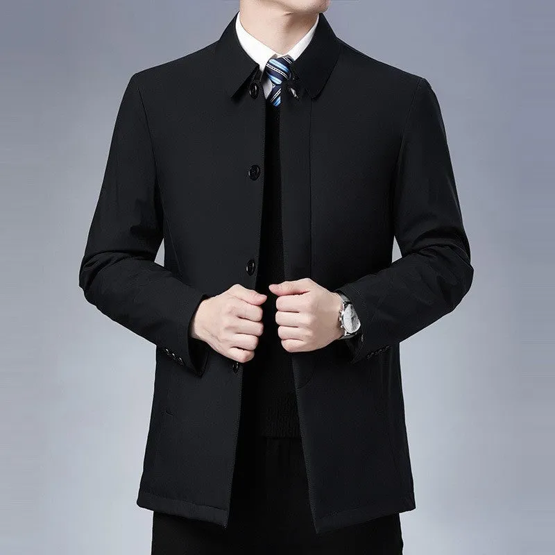 Lapel Collar Retro Chinese Style Jacket Thick Business Suit