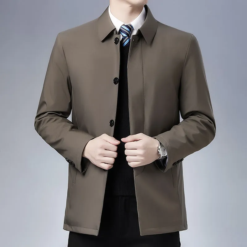 Lapel Collar Retro Chinese Style Jacket Thick Business Suit