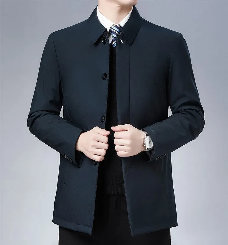 Lapel Collar Retro Chinese Style Jacket Thick Business Suit